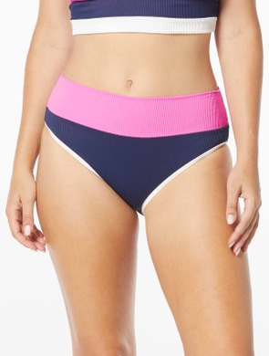 Beach House Sport Gem High Waist Ribbed Bikini Bottom - Colorblock