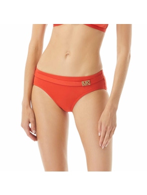 MICHAEL Michael Kors Belted Bikini Bottom - Logo Solids
