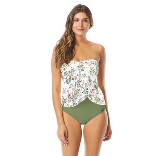 Vince Camuto Draped Bandeau Tankini Top - Piccadilly Garden